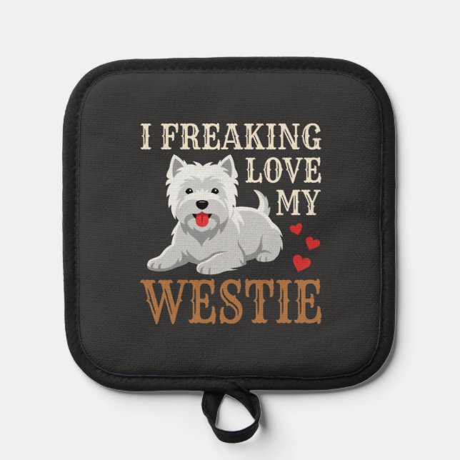 Manique Typographie de l'amour du chien Westie (Recto)