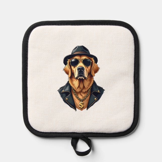 Manique Vintage Cool Golden Retriever Dog in Sunglasses an (Recto)