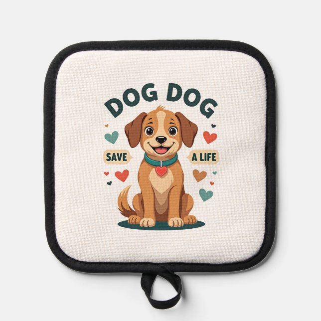 Manique Vintage Cute Rescue Dog Save A Life Cartoon Puppy  (Recto)