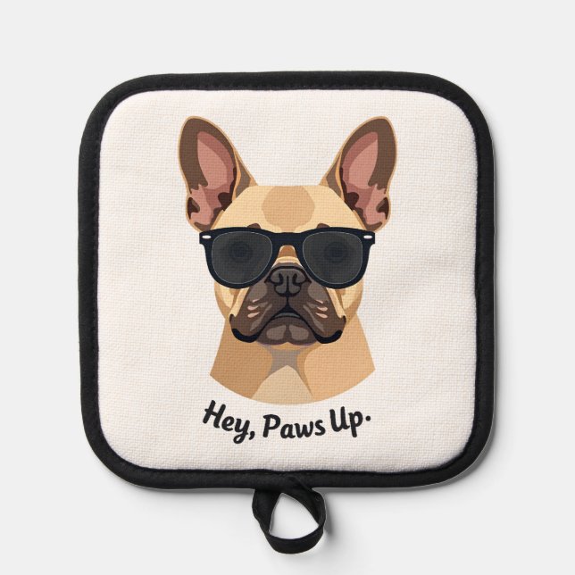 Manique Vintage Hey, Paws Up French Bulldog Sunglasses Gra (Recto)