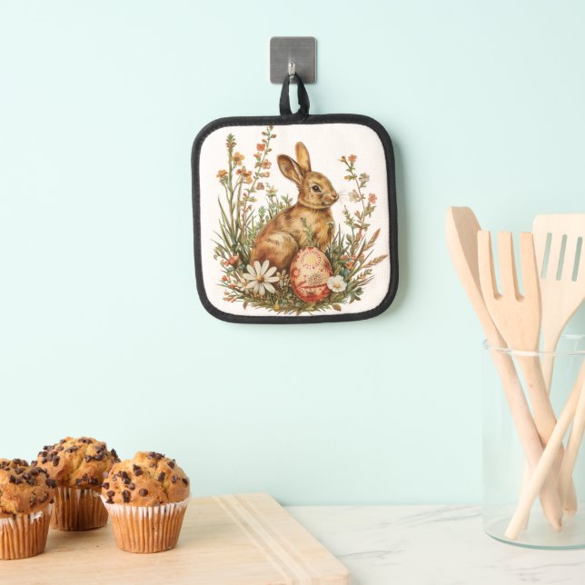 Manique Vintage Rabbit With Egg Pot Holder (In situ (suspendu))