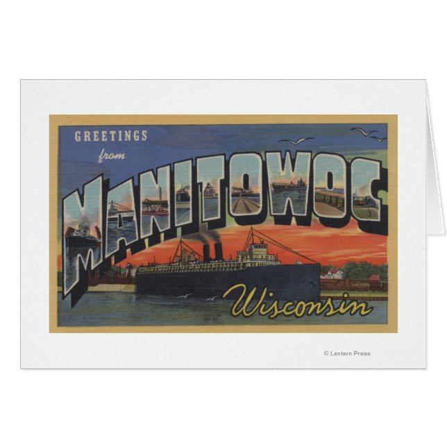Manitowoc, Wisconsin - Scènes de grandes lettres (Devant horizontal)