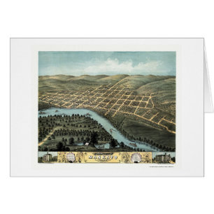 Mankato, carte panoramique de manganèse - 1870