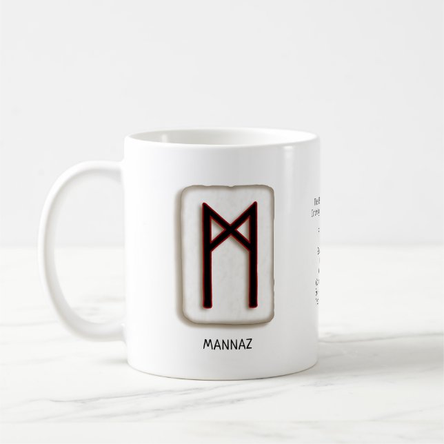 Mannaz RuneStone Mug (Gauche)