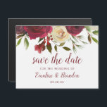 Manoir de gui Aquarelle Hiver Économisez la Date<br><div class="desc">Manoir de gui Aquarelle Luxuriant Hiver Roses Design avec florales peintes à la main, feuilles de houx, feuilles de pin. Coloré Marsala, vin Merlot Rouge, Bourgogne, Crème d'ivoire et vert. Avec typographie chic tourbillonnante polices de script Brush, bordure et design floral élégant - Cartes magnétiques de mariage Économisez la Date...</div>