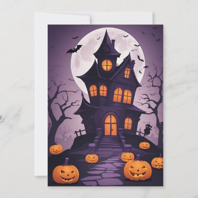 Manoir Effrayant – Carte Cadeau Halloween (Devant)