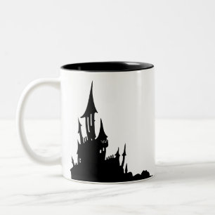 Mansion éffrayante Halloween Mug café à deux tons