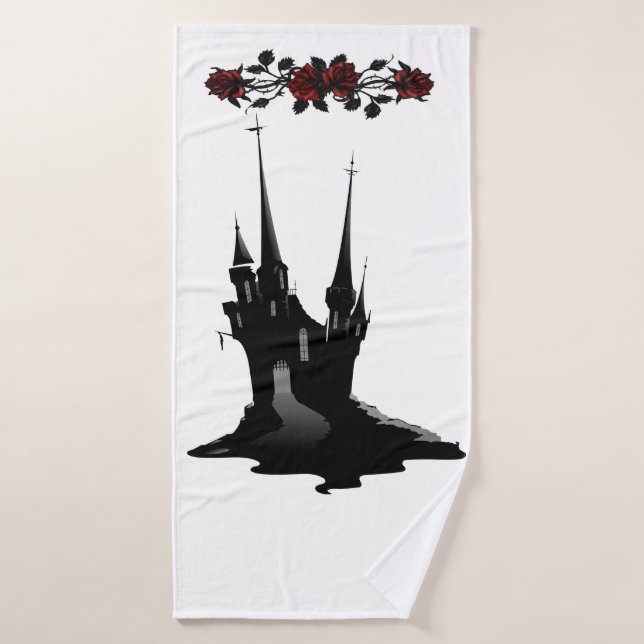 Mansion gothique du Rose de sang (Serviette de bain)