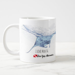 Manta silhouette en verre dépoli taché tasse à caf