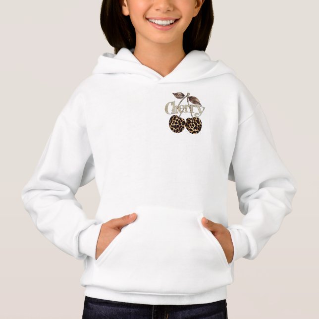 Manteau à capuche fille léopard chic - T-Shirt mod (Devant)