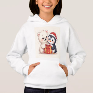 Manteau à capuche pour enfants avec ours polaire m