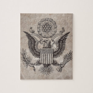 Manteau américain démodé de puzzle de bras