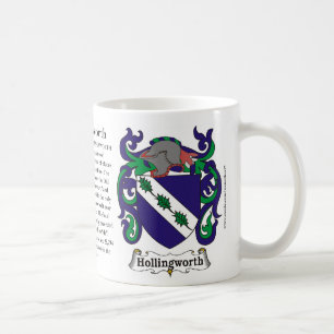 Manteau de famille de Hollingsworth de tasse de
