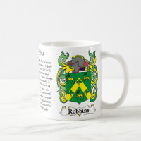 Manteau de famille de Robbins de tasse de bras