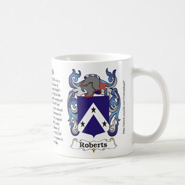 Manteau de famille de Roberts des bras une tasse (Droite)