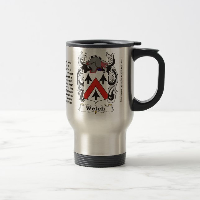 Manteau de famille des bras gallois sur une tasse (Droit)