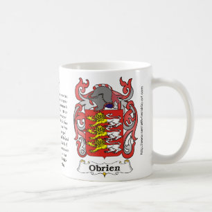 Manteau de famille d'Obrien des bras sur une tasse