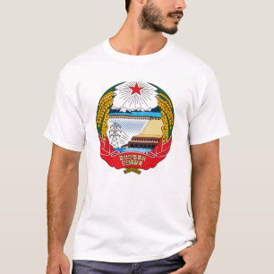 Manteau de la Corée du Nord de T-shirt de bras