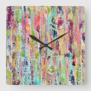 Manteau de plusieurs couleurs Horloge murale