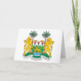 Manteau de Sierra Leone de carte de voeux de bras