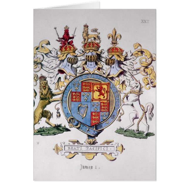 Manteau des bras du Roi James I de l'Angleterre (Devant)