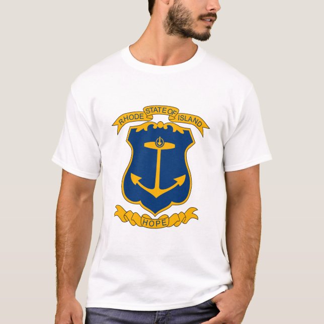 Manteau d'Île de Rhode de T-shirt de bras (Devant)