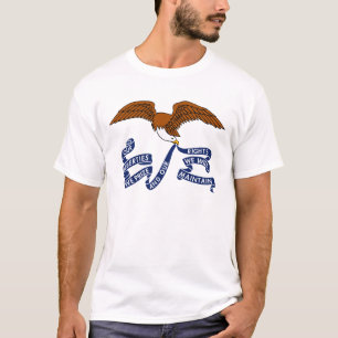 Manteau d'Iowan des bras, T-shirt de drapeau