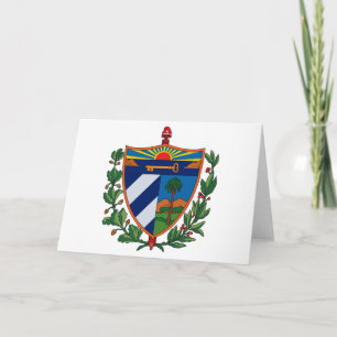 Manteau du Cuba de carte de voeux de bras