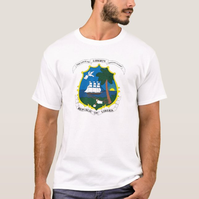 Manteau du Libéria de T-shirt de bras (Devant)