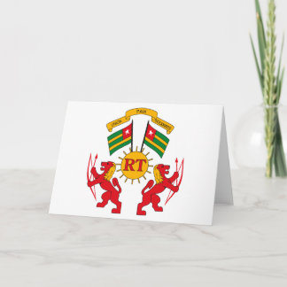 Manteau du Togo de carte de voeux de bras