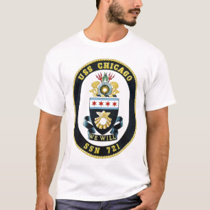 Manteau d'USS Chicago de T-shirt de bras