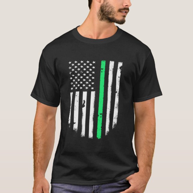 Manteau haut drapeau américain Thin Green Line Usa (Devant)