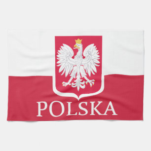 Manteau polonais de drapeau de Polska de serviette