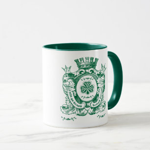 Manteau shamrock d'Arm Crest St.Patrick's Day Mugs