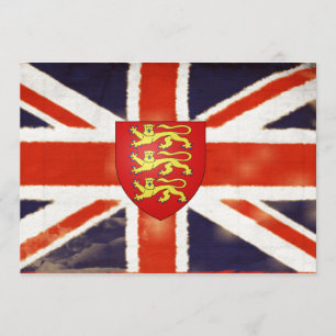 Manteau vintage d'Union Jack des invitations de