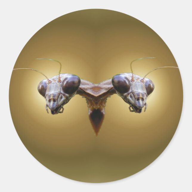 Mantis à 2 têtes ~ autocollant (Devant)