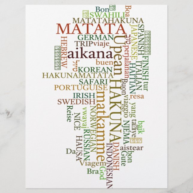 Mantras multilingues : Message mondial Hakunamatat (Devant)