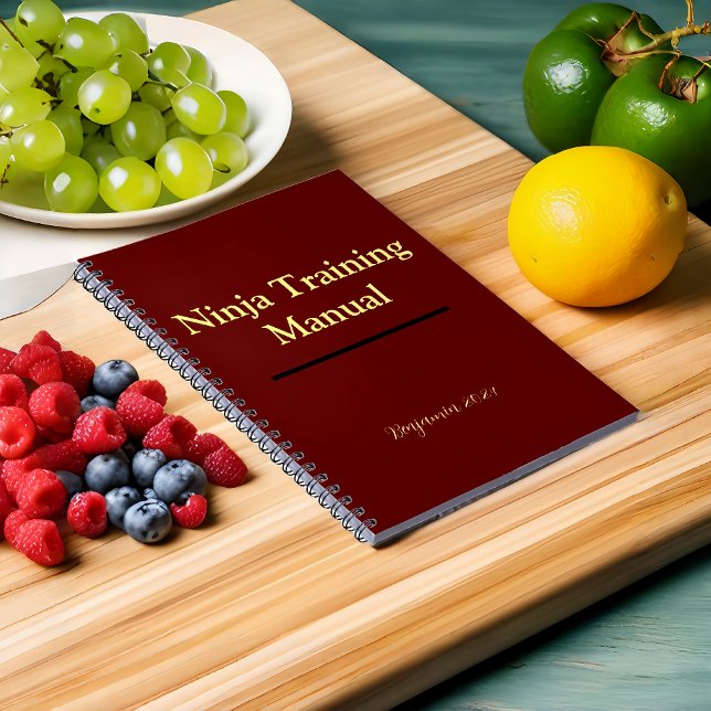 Manuel d'entraînement de ninja Cahier personnalisé (Créateur téléchargé)
