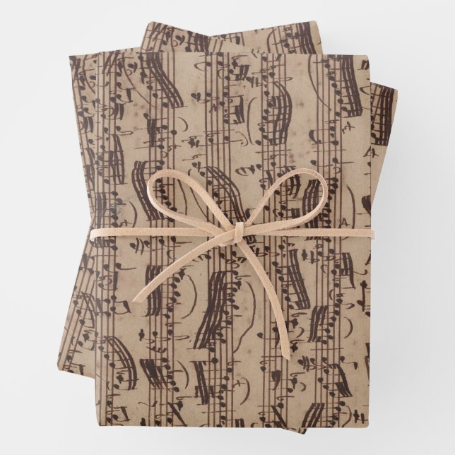 Manuscrit Bach Musique Feuille Antique (En situation)