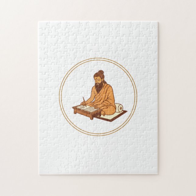 Manuscrit de l'écriture du sage antique Puzzle (Vertical)