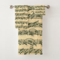 Manuscrit de musique originale de Bach Chaconne