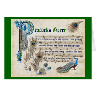 Manuscrit vert de paons