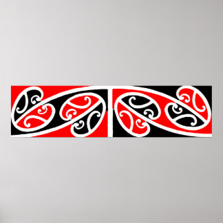 Maori Kowhaiwhai Motif 2 - Poster