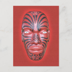Maori War Canoe Figurehead - Carte postale