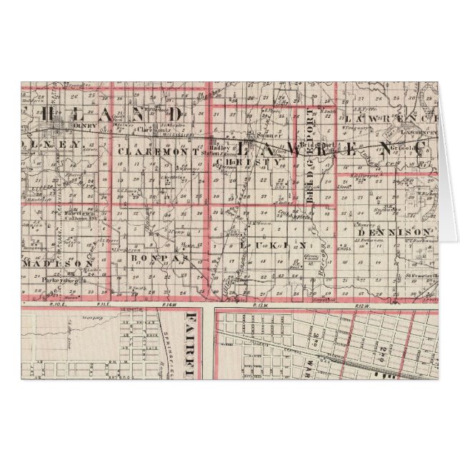Map of Richland & Lawrence counties (Devant horizontal)