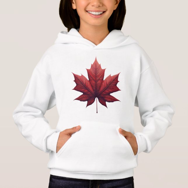 Maple Leaf Kids Hoodie, apparel, affaire Clothing (Devant)