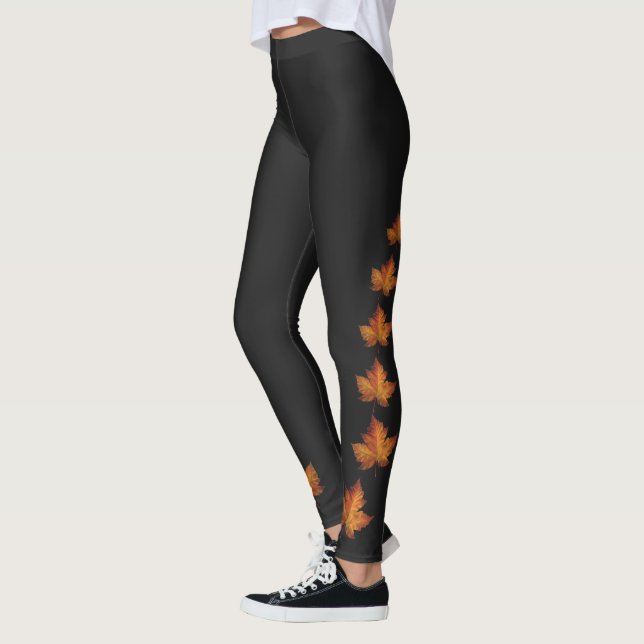 Maple Leaf Leggings Leggings personnalisés Canada  (Gauche)