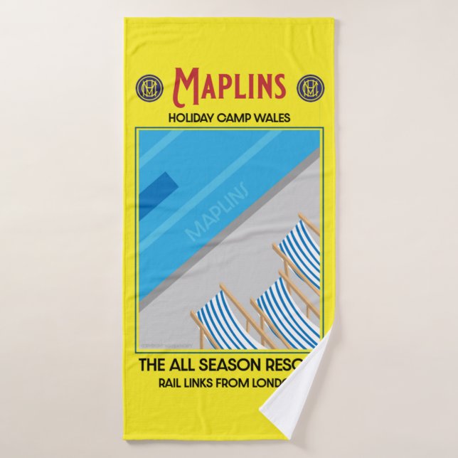 Maplins Camping de vacances Vintage britannique (Serviette de bain)