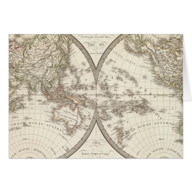 Mappemonde - Carte du monde (Devant horizontal)