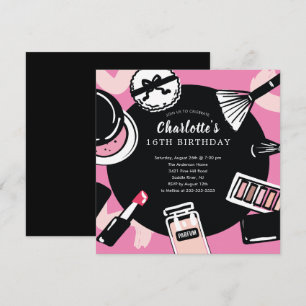 Maquillage Anniversaire Fête Invitation